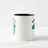 Hang in There farbenfroher Gecko Zweifarbige Tasse (Mittel)