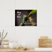 'Hang in There' Frances Hodgson Burnett, Chameleon Poster (Küche)