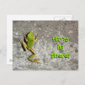 Hang in There Frosch Postcard Postkarte (Vorne/Hinten)