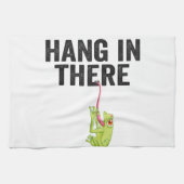 Hang in There Funny Frog Zitat Geschenk für Frosch Geschirrtuch (Horizontal)