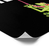 Hang in There Funny Frog Zitat Geschenk für Frosch Poster (Ecke)