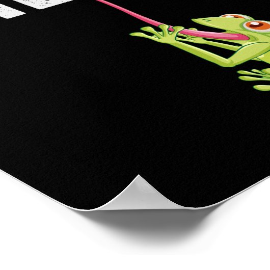 Hang in There Funny Frog Zitat Geschenk für Frosch Poster (Ecke)