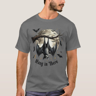 Hang in There Funny Vintag Bat Halloween T-Shirt