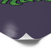 Hang in There Happy Green Tree Frog Poster (Ecke)