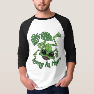 Hang in There Happy Green Tree Frog T-Shirt