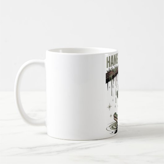 Hang In There It Gets Worse – Funny Frog & Crocodi Kaffeetasse (Links)