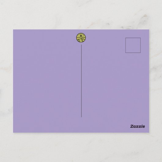 Hang in There, Lila Beatle, Postkarte (Rückseite)