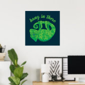Hang In There Magical Chameleon Poster (Heimbüro)