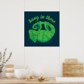 Hang In There Magical Chameleon Poster (Küche)