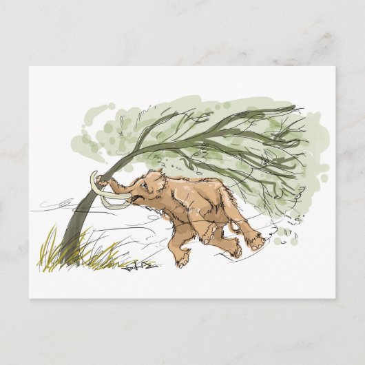 Hang in There Mammot Postcard Postkarte (Vorderseite)