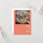 Hang in There Orangutan Grußkarte Karte (Vorderseite/Rückseite Beispiel)