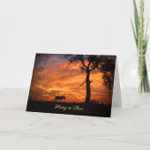 Hang in There Pferd und Sonnenaufgang Ermutigung Karte (Vorderseite)