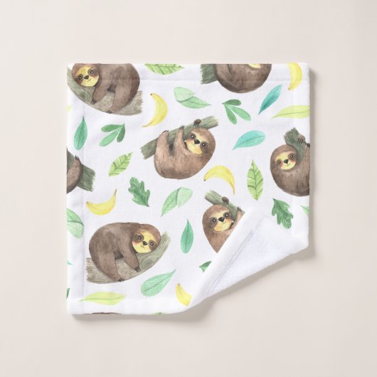 Häng in There Sloth Handtuch Set (Waschlappen)