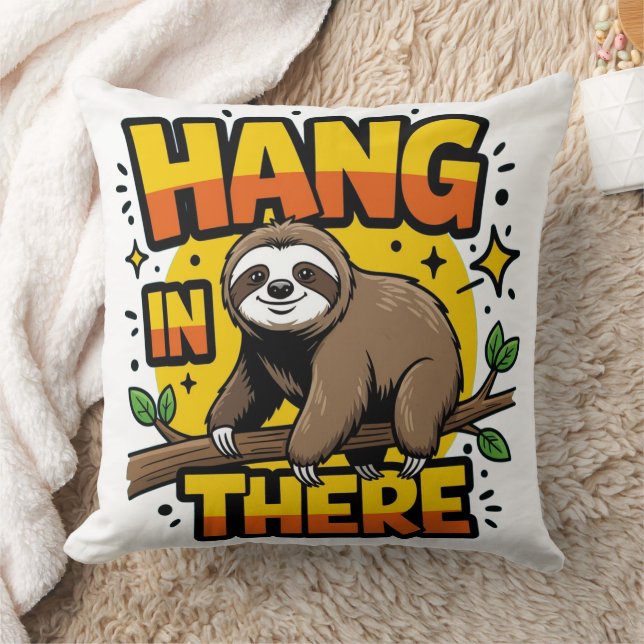 Hang in There Sloth Kissen (Decke)