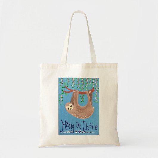 "Hang in There" Sloth Tote Bag Tragetasche (Vorne)