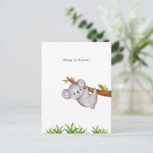 Hang In There Supportive Motivational Koala Card Postkarte