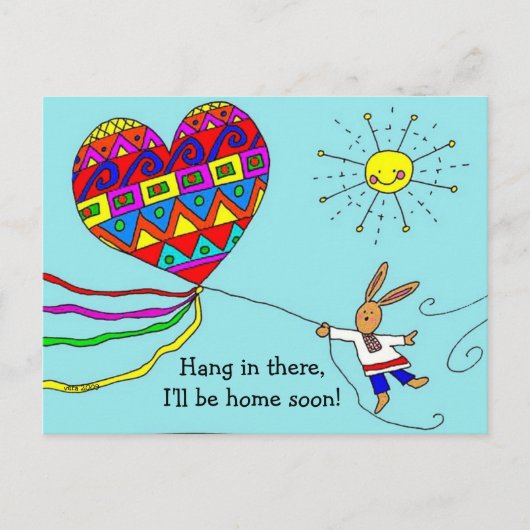 Hang in There Ukrainian Folk Art, Vera Trembach Postkarte (Vorderseite)