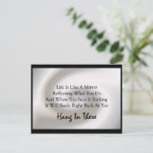 Hang in There Verse Postkarte (Stehend Vorderseite)