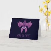 Hang in There Wacky Vampire Bat Karte (Gelbe Blume)