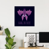 Hang in There Wacky Vampire Bat Poster (Heimbüro)