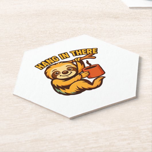 Hang in's baby sloth Classic T - Shirt Untersetzer (angewinkelt)