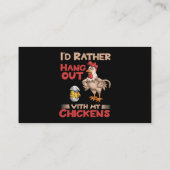 Hang lieber mit meinem lustigen Bauer C Visitenkarte (Rückseite)