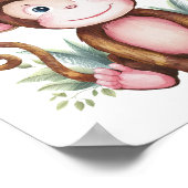 Hang Loose, Bleibe Happy - Baby Affen Kinderzimmer Poster (Ecke)