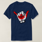 Hang Loose Brasilian JiuJitsu Shaka Hand Canadian T-Shirt (Design vorne)