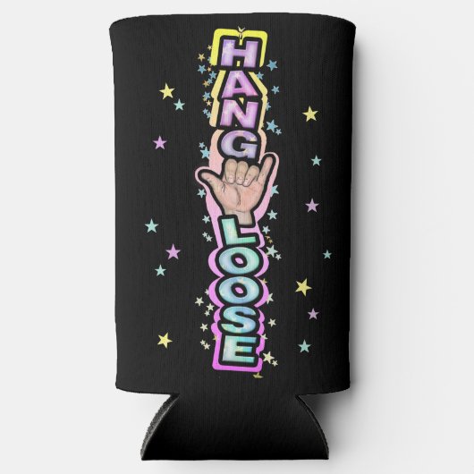 Hang Loose Dose (oder Flasche) Cooler Selters Dosenkühler (Vorderseite)