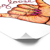 Hang Loose Hand Fotodruck (Ecke)