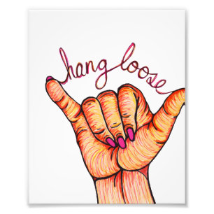 Hang Loose Hand Fotodruck