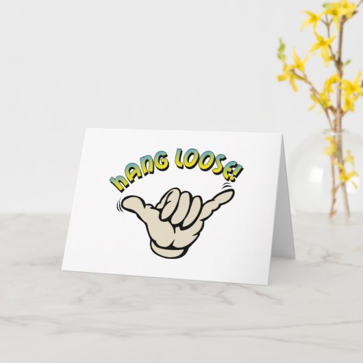 Hang Loose Karte (Gelbe Blume)