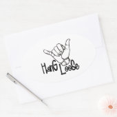 Hang Loose Ovaler Aufkleber (Umschlag)