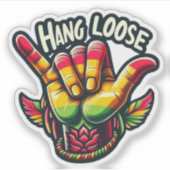 Hang Loose Rasta Aufkleber (Vorderseite)