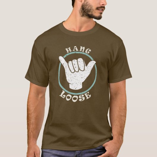 Hang Loose Shaka T-Shirt: Minimalistischer Surfsti T-Shirt (Vorderseite)