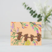 Hang mit Koala Bären Postcard Postkarte (Stehend Vorderseite)