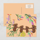 Hang mit Koala Bären Postcard Postkarte (Vorne/Hinten)