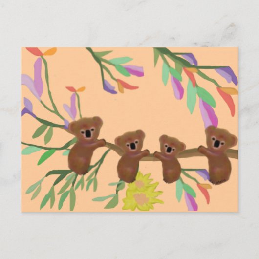 Hang mit Koala Bären Postcard Postkarte (Vorderseite)