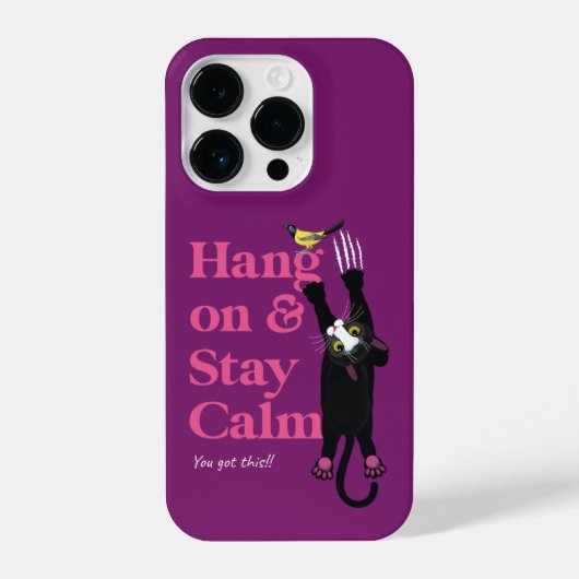 Hang on & bleibe Ruhe Sie got! Katz iPhone Case Hülle (Rückseite)