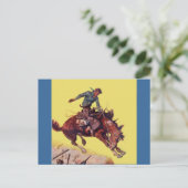 Hang on Cowboy Postkarte (Stehend Vorderseite)