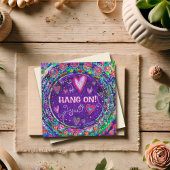 Hang on Fun Lila Ermutigung Herz