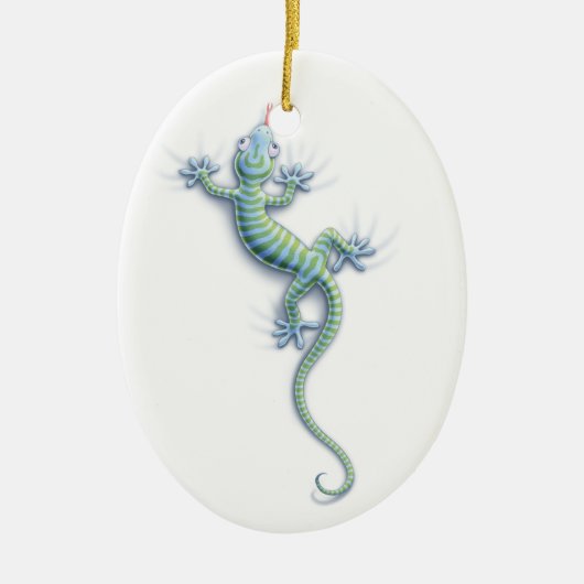 Hang on Gecko Keramik Ornament (Vorne)