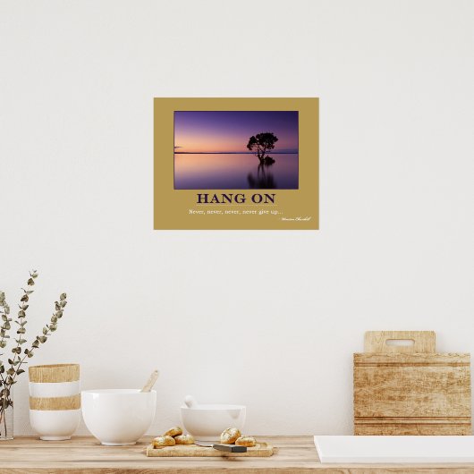 HANG ON Motivation Poster (Küche)