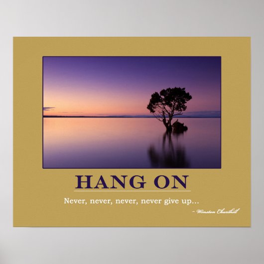 HANG ON Motivation Poster (Vorne)