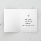 Hang rein! Behalt kämpfen! Krebsförderung Karte (Innenseite)