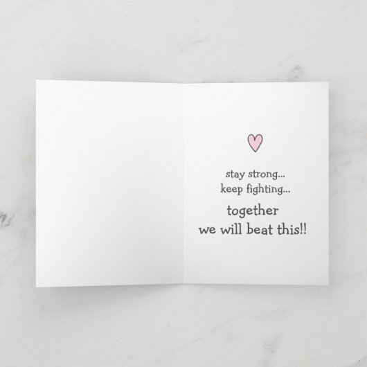 Hang rein! Behalt kämpfen! Krebsförderung Karte (Innenseite)