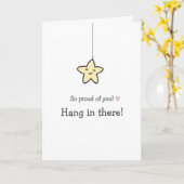 Hang rein! Behalt kämpfen! Krebsförderung Karte (Gelbe Blume)