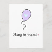 Hang rein! Behalt kämpfen! Krebsförderung Postkarte (Vorderseite)