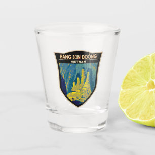 Hang Son Doong Cave Vietnam Reisen Art Vintag Schnapsglas