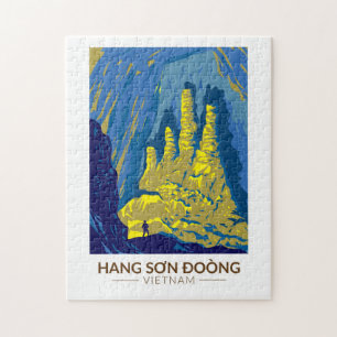 Hang Son Doong Höhle Vietnam Reise Kunst Vintage Puzzle